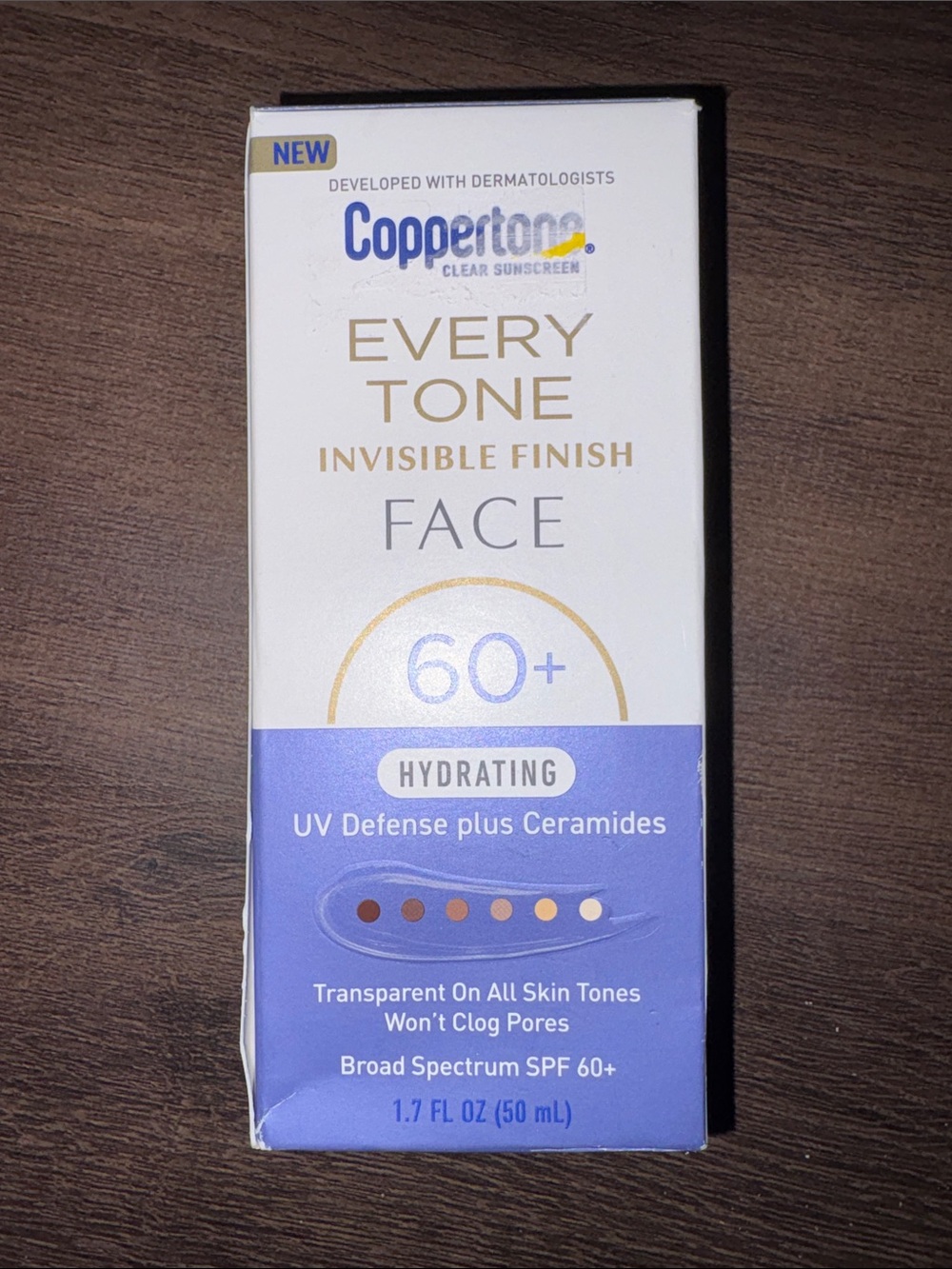 Coppertone every Tone Invisible Finish Face SPF 60+ Hydrating Sunscreen